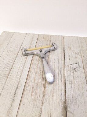 Vintage Wire Cheese Cutter Slicer  6" Unbranded Adjustable Roller #1